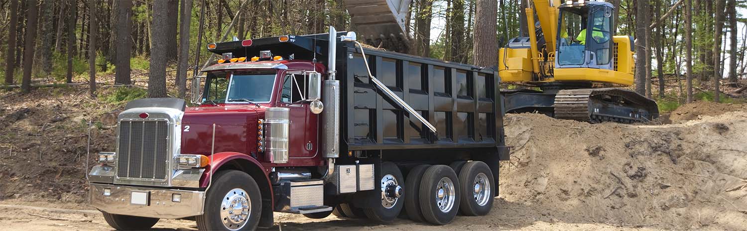 work truck and excavator